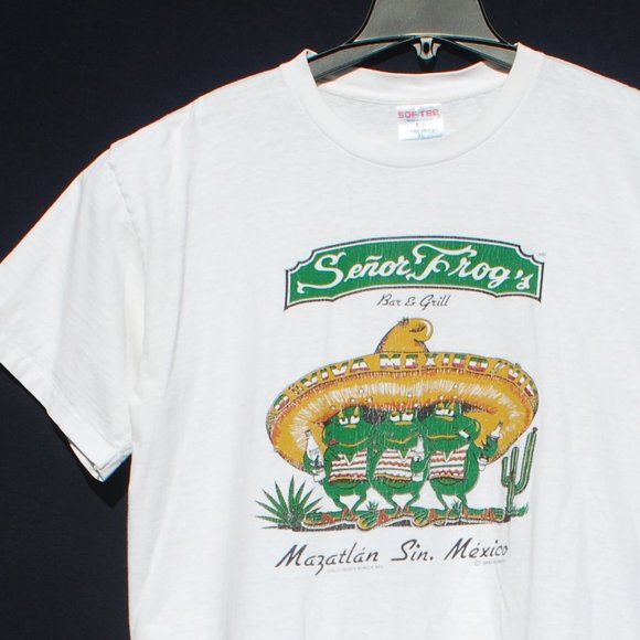 Vintage Other - Senor Frog's Vtg Single Stitch Graphic Mexico Tee